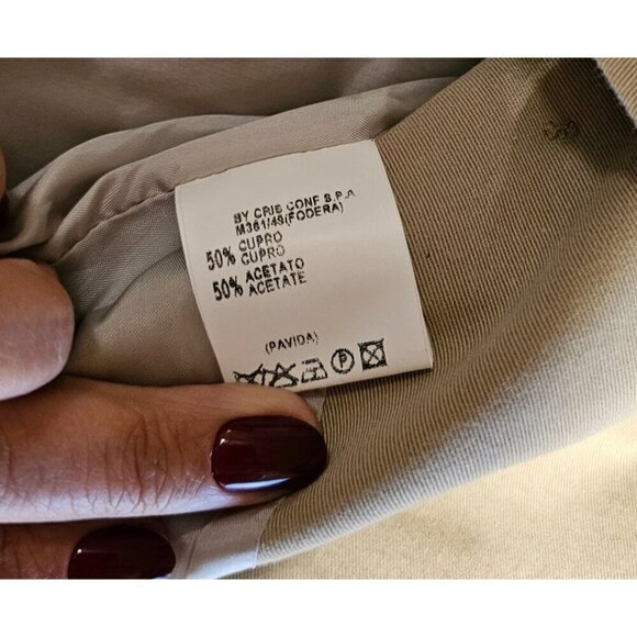 NWT PINKO pavida caban tan beige short 3/4 sleeve jacket made in Italy size 6 - Picture 9 of 12